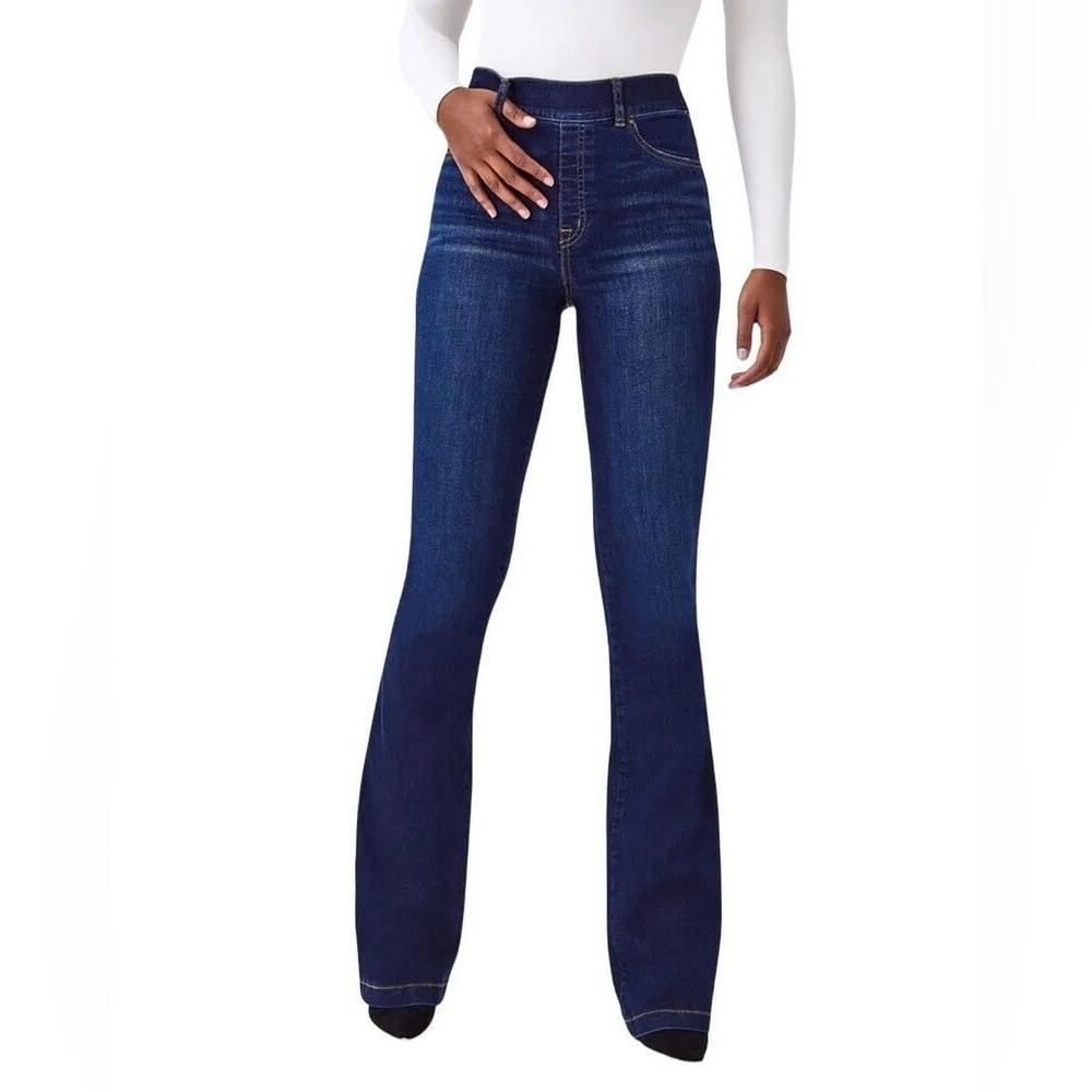 Spanx Clean Indigo Bootcut‎ Trouser Stretch Pull On High Rise
